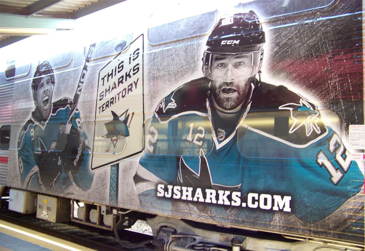 San Jose Sharks Train Wrap