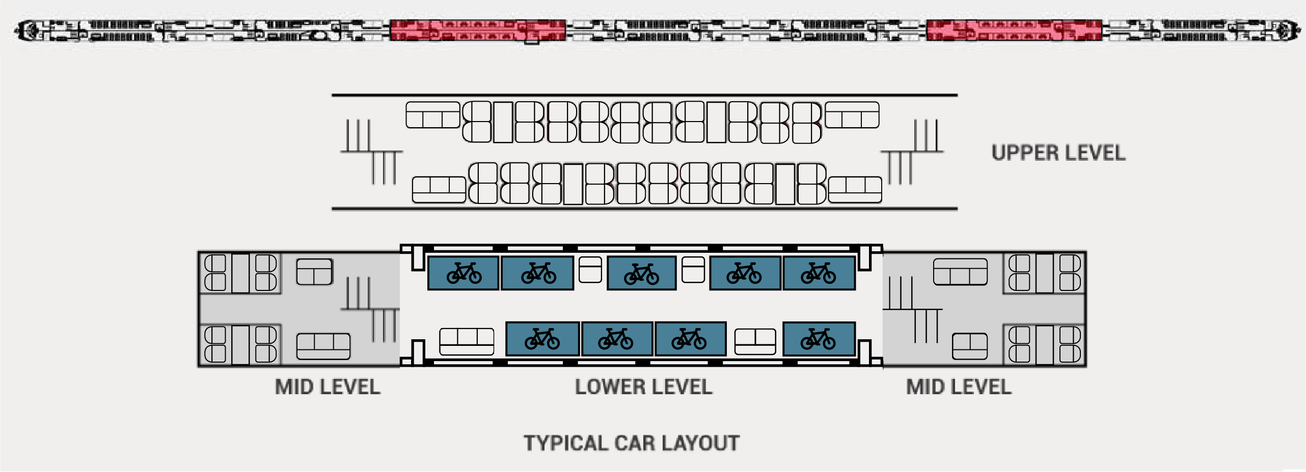 Calmod Electric Train Seat Bike Layout