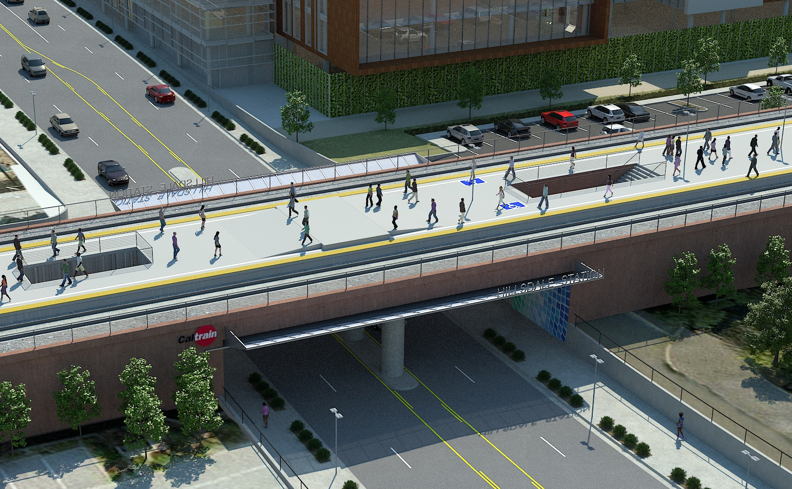 Rendering of the New Hillsdale Station at 28th Avenue