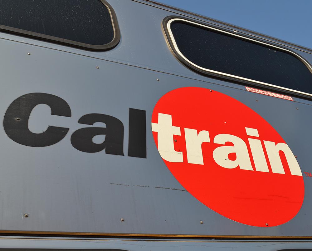 caltrain logo on train