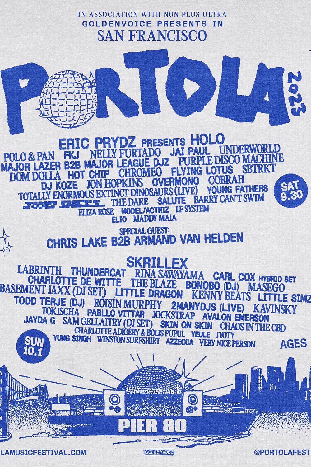 Lineup for Portola Music Festival 2023