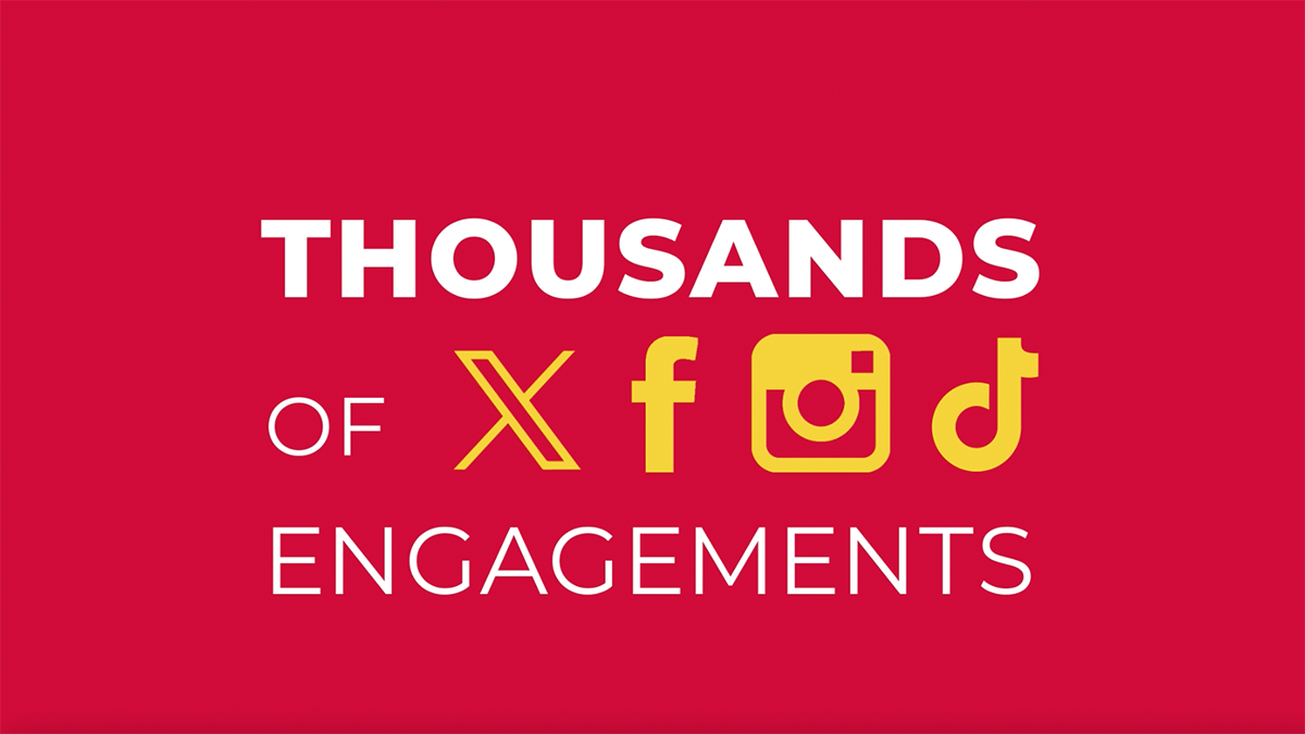 thousands of social media engagements