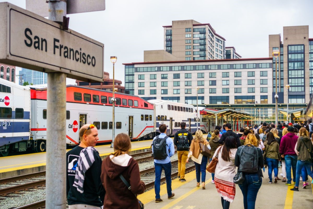 Commuters at San Francisco Station