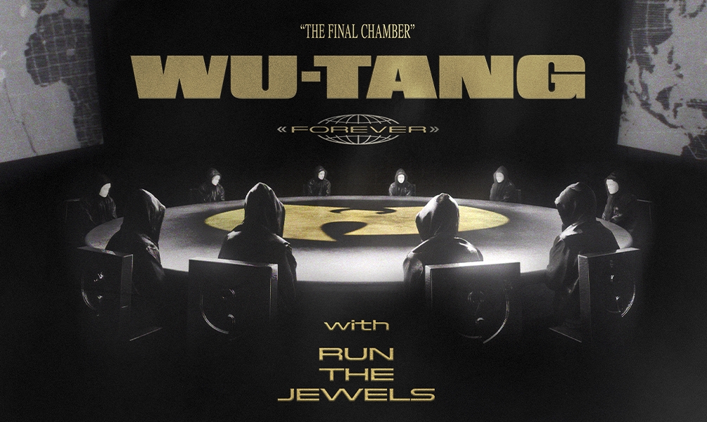 Poster for Wu Tang Clan and Run the Jewels show at Chase Center