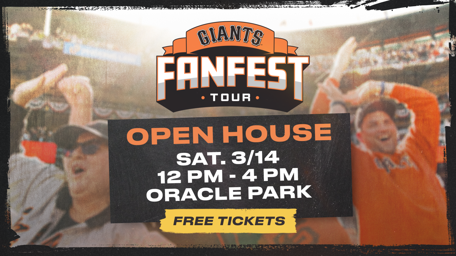 Giants Fanfest promotional image featuring their event on March 14
