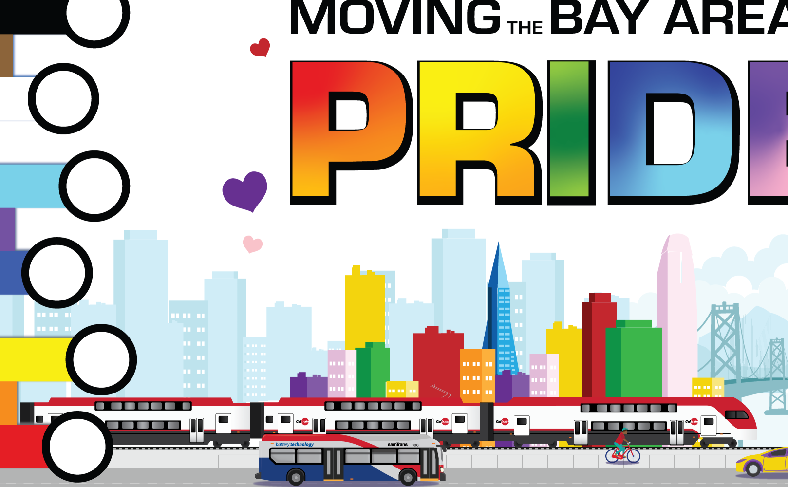 2026 Pride Bay Area Caltrain Jumbotron
