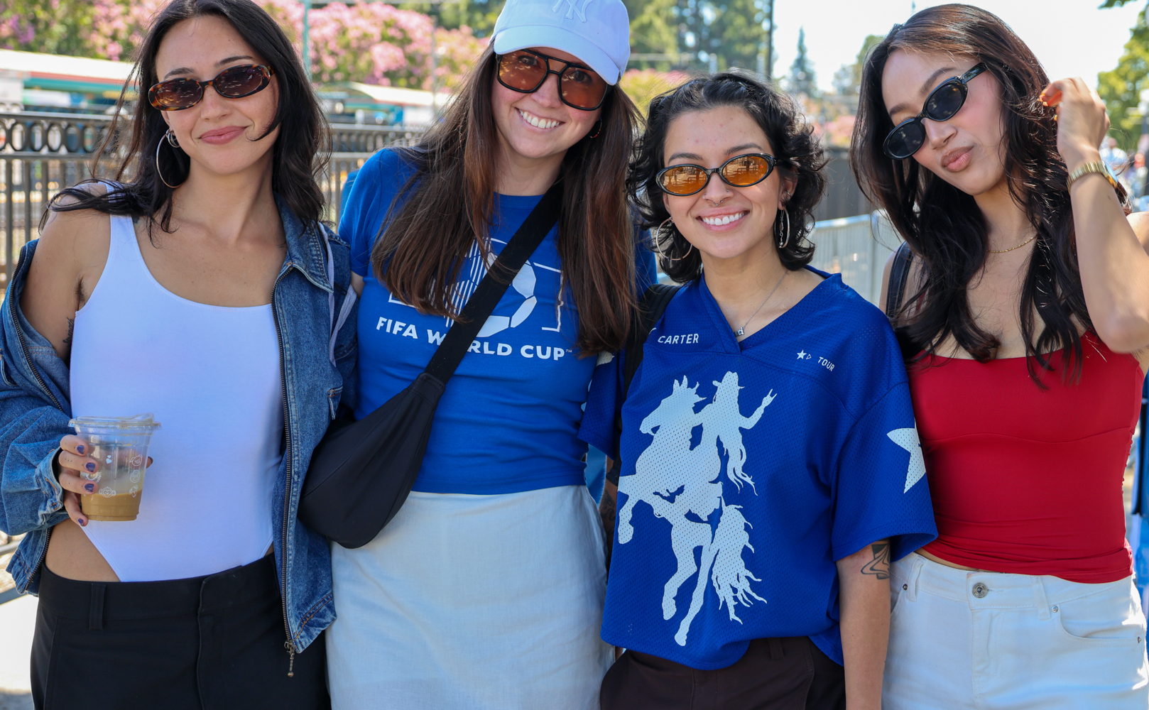 4 World Cup fans at Caltrain station