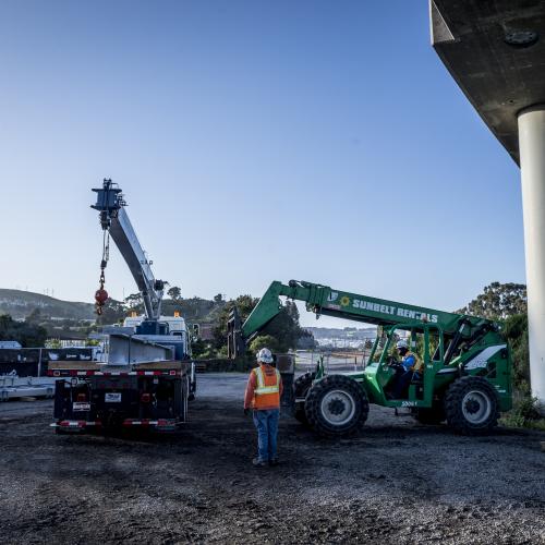 Caltrain Pole Install