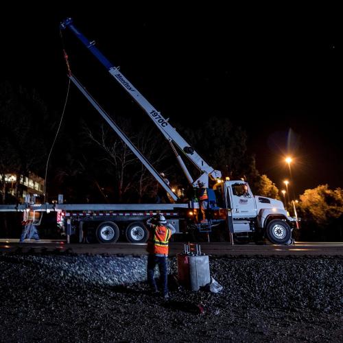 Caltrain Pole Installation