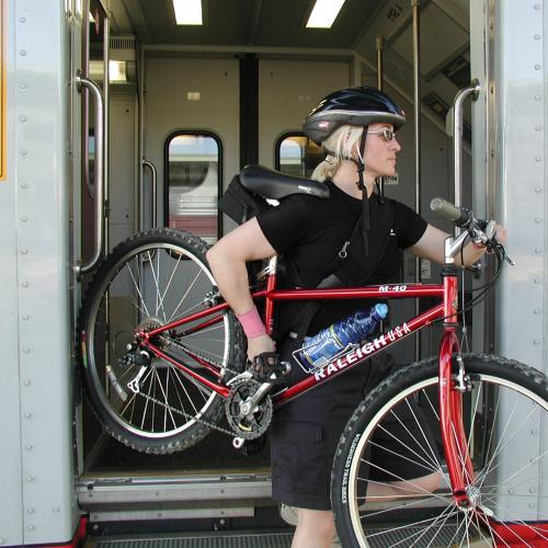 Bike Car Female Unloading 