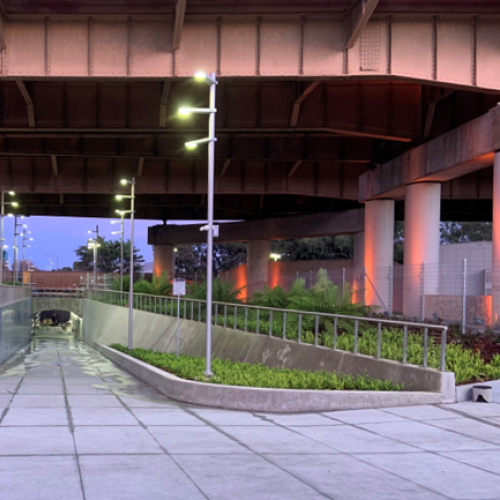 West plaza entrance to the new SSF Station