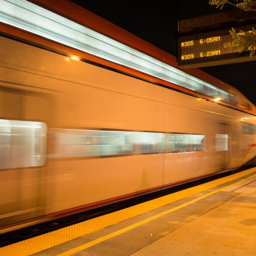 Passenger waiting on platform