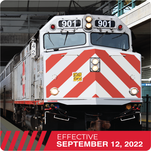 Service Change Effective September 12th
