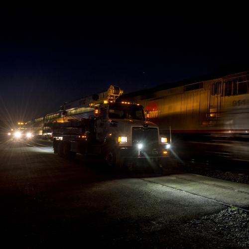 Caltrain Pole Install