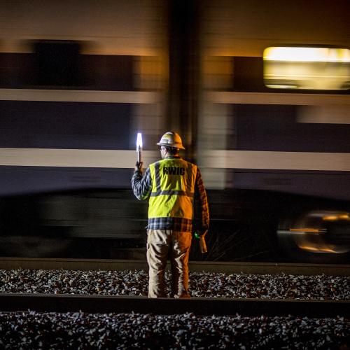 Caltrain Pole Install