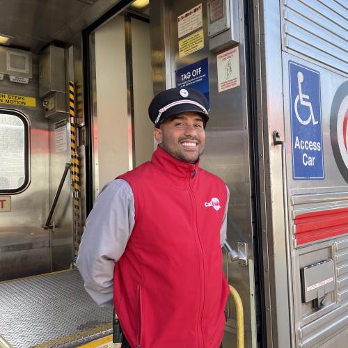 Caltrain conductor