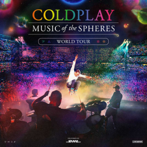 Poster for Coldplay Music of the Spheres Tour