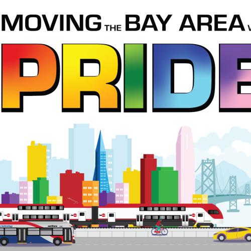 2026 Pride Bay Area Caltrain Jumbotron