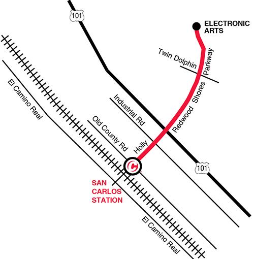 Electronic Arts Shuttle Map