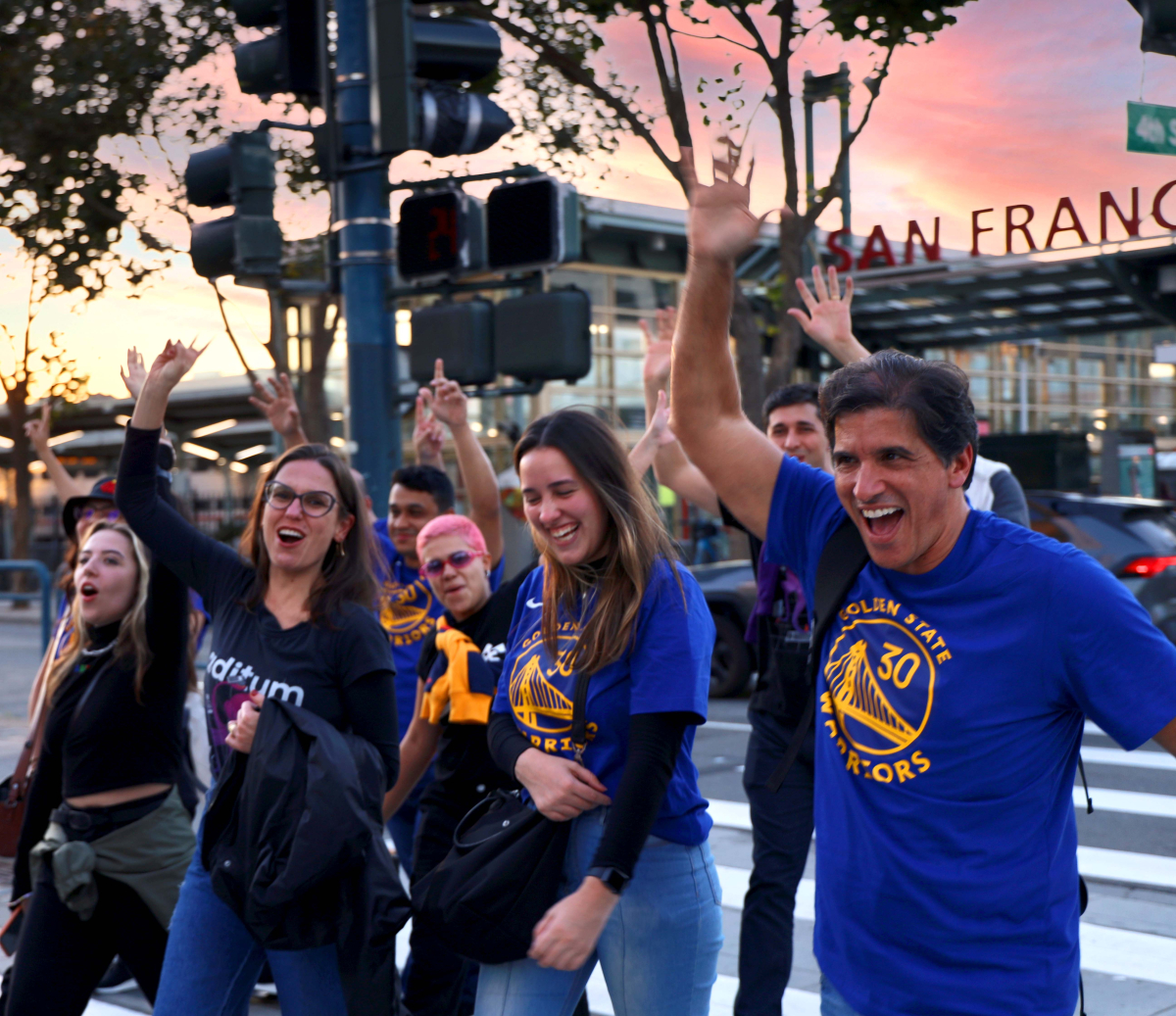 Warriors at San Francsico Station