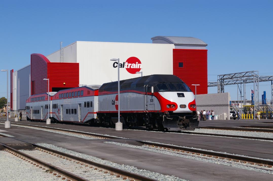 Caltrain's CEMOF maintenance facility in San Jose.