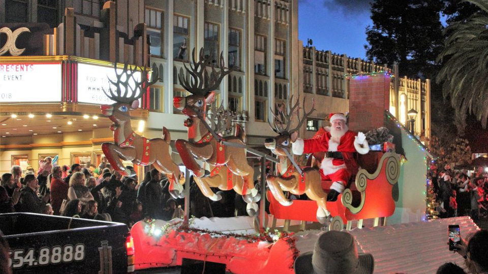 Santa Claus at Parade Redwood City